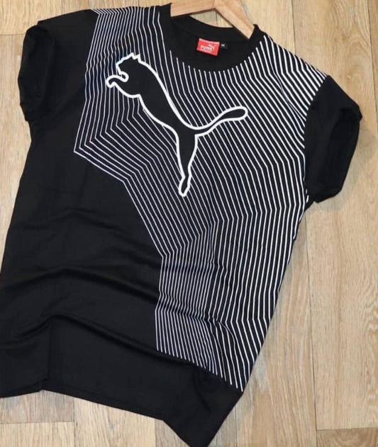 Puma Regular Fit T-Shirt (Black, L)