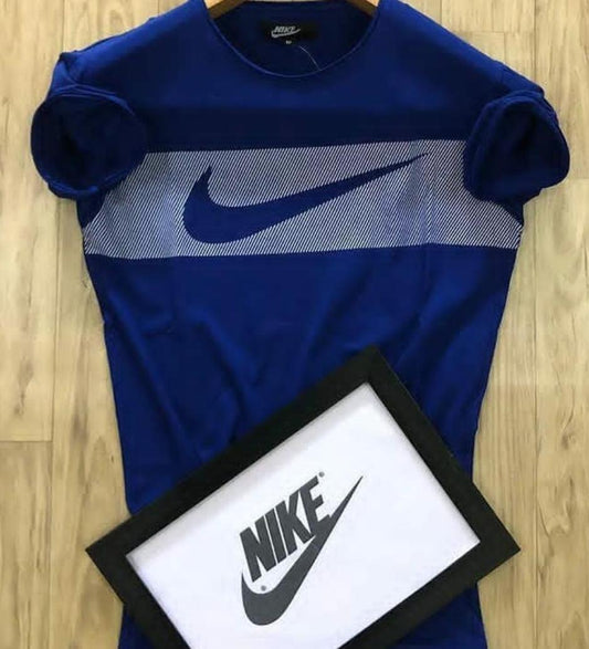 Nike Regular Fit T-Shirt (Blue, L)