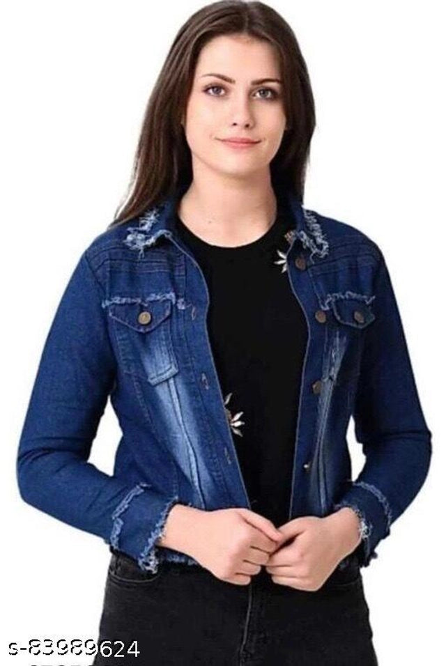 Denim Jacket for Women (Blue, S)